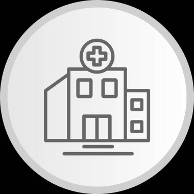 Hastane İnşaat Hattı Çemberi Gri Simge