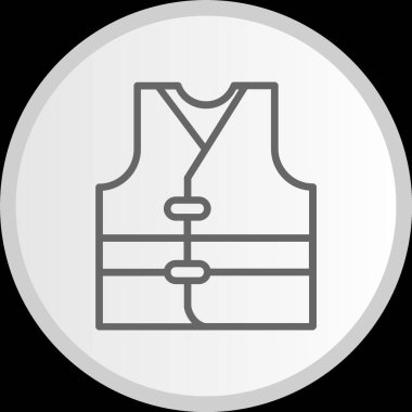 Yelek Hattı Çemberi Gri Simgesi