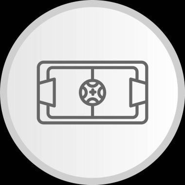 Futbol Sahası Çemberi Gri Simge