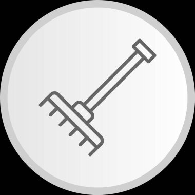 Tırmık Çizgisi Çemberi Gri Simgesi