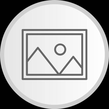 Resim Çizgisi Çemberi Gri Simgesi