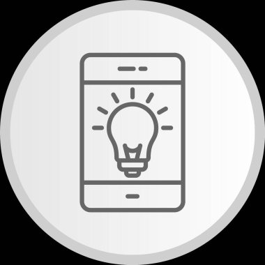 Fikir Çizgisi Çemberi Gri Simgesi