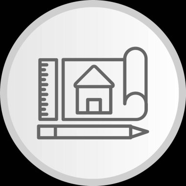 İnşaat Çizgisi Çemberi Gri Simgesi