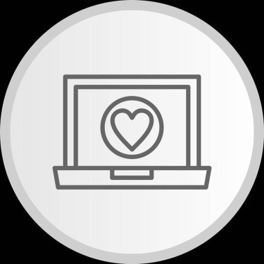 Çizgi Çemberi Gri Simgesi gibi