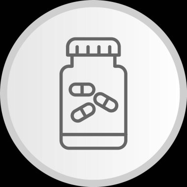 İlaç Hattı Gri Simge Çemberi