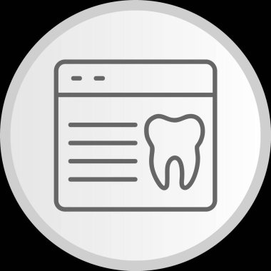 Diş Hattının Çemberi Gri Simge