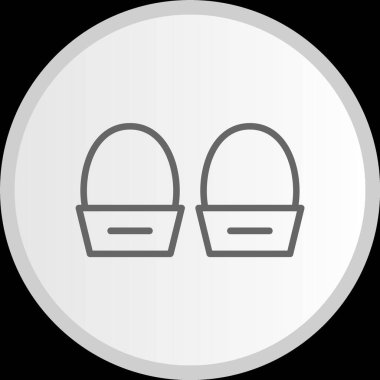 Yumurta Çizgisi Çemberi Gri Simgesi