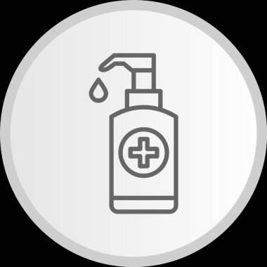 El Temizleme Hattı Gri Çember Simgesi