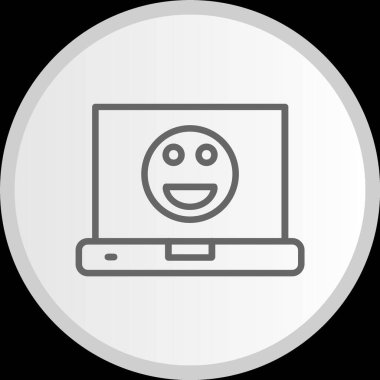 Mutlu Hat Çemberi Gri Simgesi