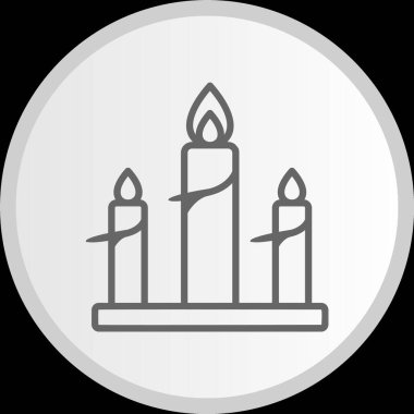 Mum Hattı Çemberi Gri Simgesi