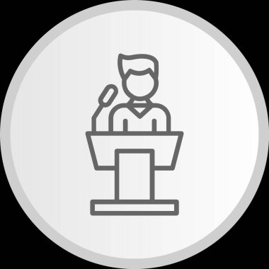 Konuşma Satırı Gri Simge Çemberi