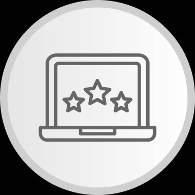 Laptop Hattı Gri Simge Çemberi