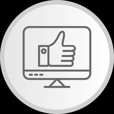 Çizgi Çemberi Gri Simgesi gibi