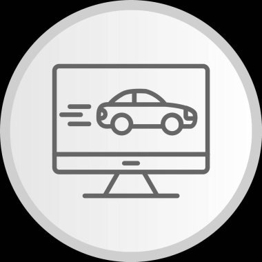 Çevrimiçi Kayıt Hattı Çemberi Gri Simgesi