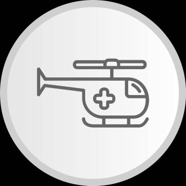 Helikopter Hattı Gri Simge Çemberi