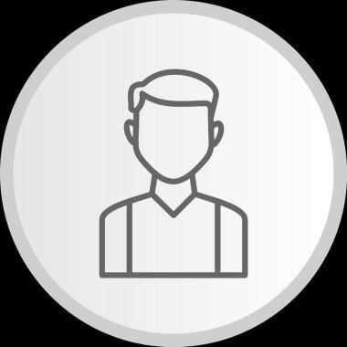 Çocuk Çizgisi Çemberi Gri Simgesi