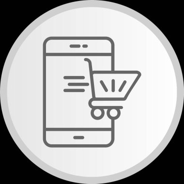 Çevrimiçi Hat Çemberi Gri Simge