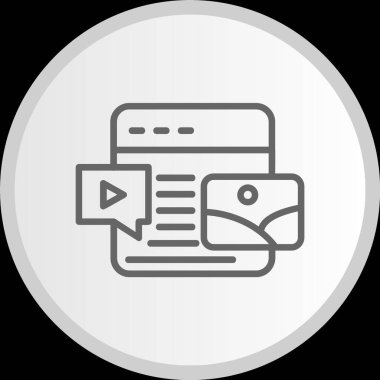 Web Tasarım Çizgisi Çemberi Gri Simgesi