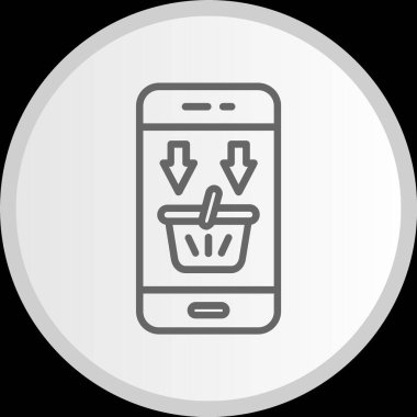 Akıllı Telefon Hattı Gri Simge Çemberi