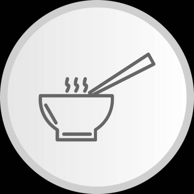 Bowl Line Circle Grey Icon clipart