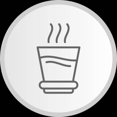 Expresso Çizgisi Çemberi Gri Simge