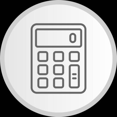 Hesap Çizgisi Çemberi Gri Simgesi