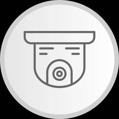 Güvenlik kamerası hattı Gri Simge Çemberi