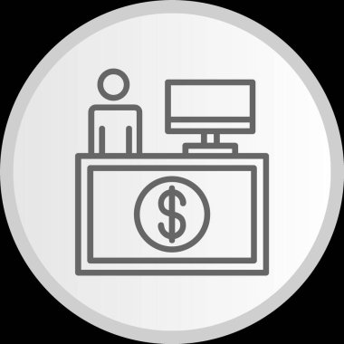 Karşı Hat Çemberi Gri Simgesi