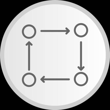 Adaptasyon Döngüsü Çizgisi Çember Gri Simge