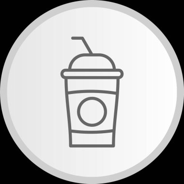 İçki Çizgisi Çemberi Gri Simgesi