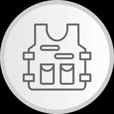 Yelek Hattı Çemberi Gri Simgesi