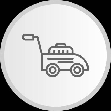 Çim biçme Hattı Gri Simge Çemberi