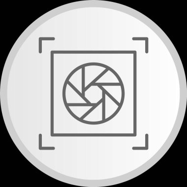 Fotoğraf Çizgisi Çemberi Gri Simgesi