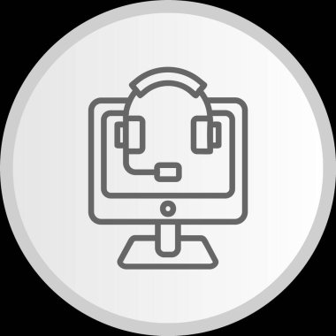 Müşteri Hizmeti Gri Simge Çemberi