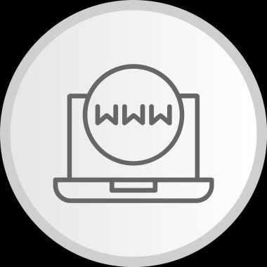 Web Hattı Çemberi Gri Simgesi