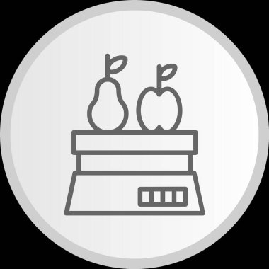 Ağırlık Çizgisi Çemberi Gri Simgesi