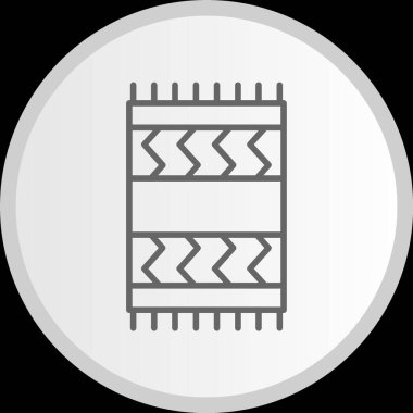 Plaj Havlu Hattı Çemberi Gri Simge