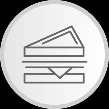 Sandviç Hattı Gri Çember Simgesi