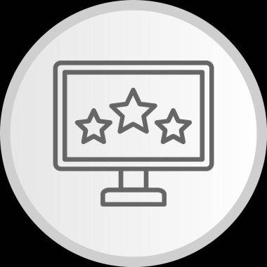 Yıldız Çizgisi Çemberi Gri Simgesi