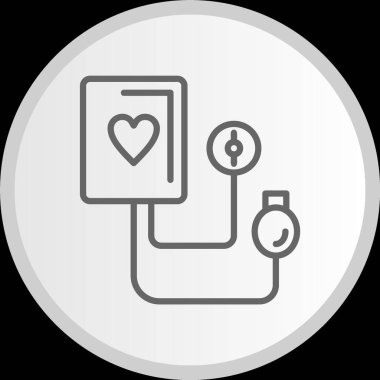 Kan basıncı çizgisi Gri Simge Çemberi