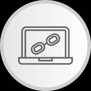 Bağlantı Çizgisi Çemberi Gri Simgesi