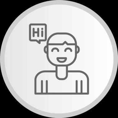 Çevirmen Satırı Gri Simge Çemberi