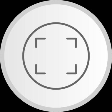 Tam Ekran Çizgisi Çember Gri Simge