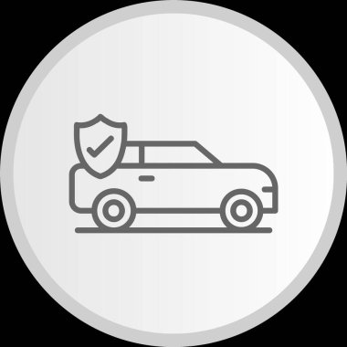 Araba Sigorta Şirketi Gri Simge Çemberi