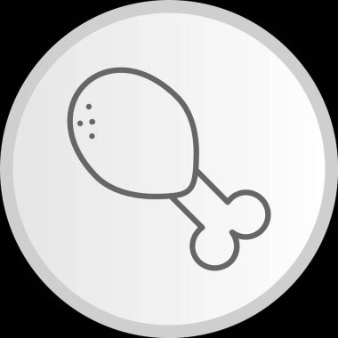 Tavuk Bacağı Çizgisi Çemberi Gri Simge