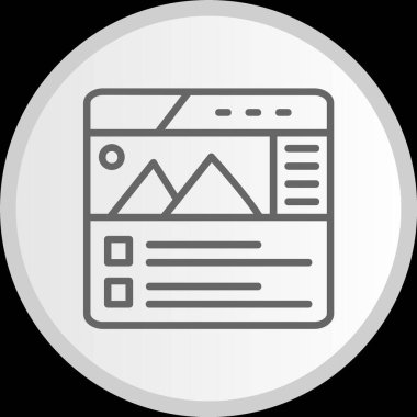 Web Tasarım Çizgisi Çemberi Gri Simgesi