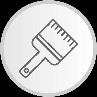 Boya Fırçası Çizgisi Çemberi Gri Simge