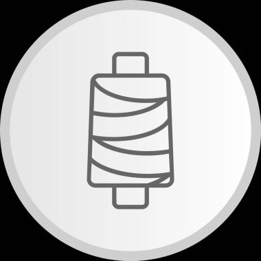 Tekstil Hattı Çemberi Gri Simgesi