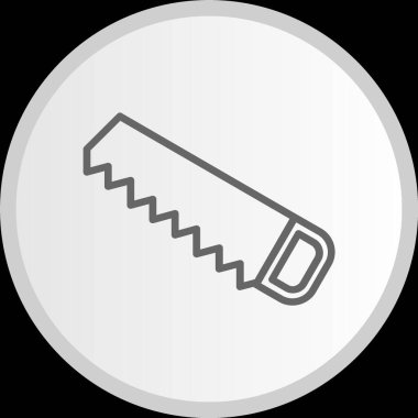 El Testere Hattı Çemberi Gri Simge