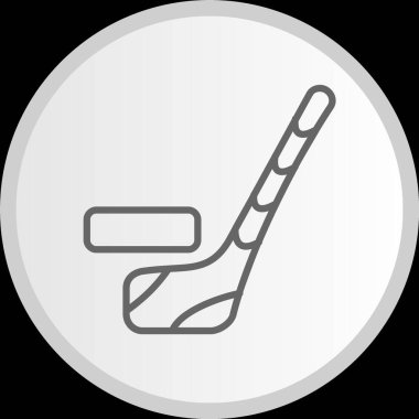 Buz Hokeyi Hattı Gri Simge Çemberi